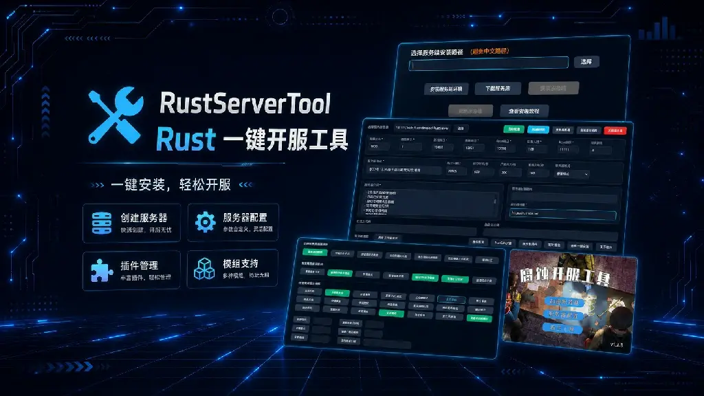 Rus 腐蚀萌新一键开服工具 软件